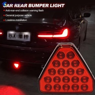 NOBELJIAOO Universal F1 Style Car Brake Signal Lamp Triangle Sporty LED Rear Fog Light Tail Third Br