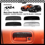 Perodua Axia 2017-2022 Back Door Handle Trim Carbon Chrome Black Accessories Gearup Gear Up Bodykit 