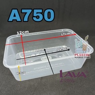 A750 PP rectangular container (50pcs+-) / Lava A750ml± microwaveable food container /Disposable Cont