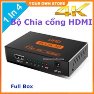 Full Box 2K HDMI splitter HDMI splitter 2 HDMI ports 4 HDMI ports 1x4 1x2 high quality metal expands