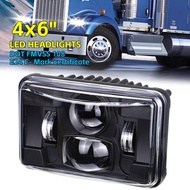 New 1 pcs 4X6" LED Headlight Hi/Low Beam Light for Peterbilt 357 379 378 320 362 / Kenworth T800 W90