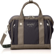 日本 Anello - 棉質尼龍風兩用托特包-小尺寸-GY灰色