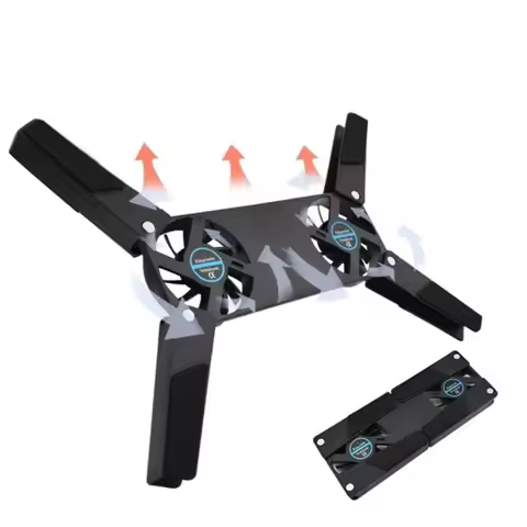 1PCS Air-cooling Laptop Cooler Laptop Cooling Pad USB Powered Cooling Dock Bracket Stand Dual Fan fo