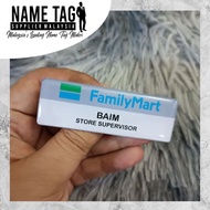 Family Mart Name Tag Epoxy Acrylic | MAGNET & PIN