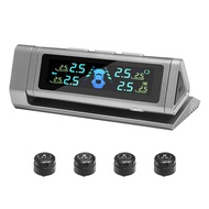 RV Tire Pressure Monitoring System with Solar Charge & LCD Display - [2025 Newly Upgraded] TPMS with
