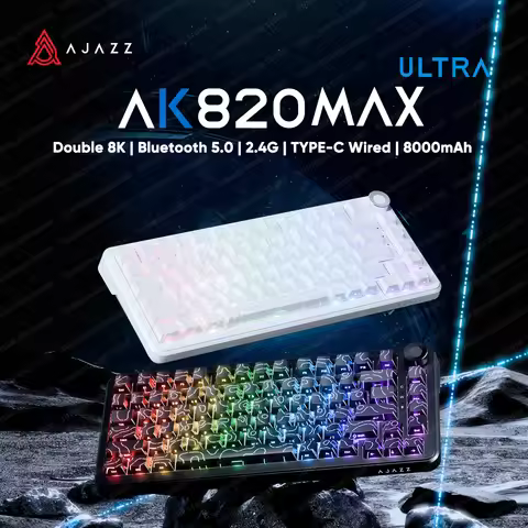 AJAZZ AK820 Max Ultra Magnetic Switch Wireless Gaming Mechanical Keyboard 8K Polling Rate RT 0.01mm 