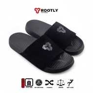 Rootly - Modern Full Black Slipper Sandals