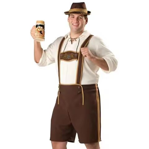 Oktoberfest Costume Man Bavarian Octoberfest German Festival Beer Cosplay Adult Male Halloween Party