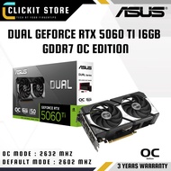 ASUS DUAL GeForce RTX™ 5060 Ti 16GB GDDR7 OC Edition Kad Grafik GPU | DUAL-RTX5060TI-O16G