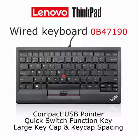 Lenovo ThinkPad Keyboard 0B47190 Wired Red Pointer Bar Compact Lightweight USB Quick Switch Key 88 K