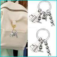 Unique Chemistry Molecule Keychain Rings, Elegant Metal Backpack Charm, Ideal Special Gift for Frien
