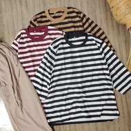 Lplw- Akavi - Rizon Super Jumbo Striped T-Shirt Bigsize T-Shirt Oversize T-Shirt Ld 120 130 140 150