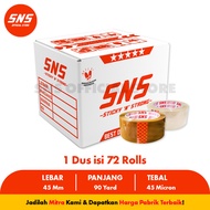 (1 BOX / CARTON) Clear / Brown Duct Tape 90 Yards x 45 mm - SNS Official Store (CARGO)