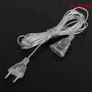 ALISOND1 Power Extension Cord For Home For Holiday LED String Light Cable Plug Christmas Lights Fairy Lights Transparent Extension Cable