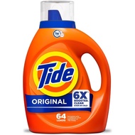 Tide Laundry Detergent Liquid, Original Scent, 64 Loads, 80 FL OZ, Works on 100% of Common Stains, L