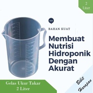 Flattakar | 2 Liter Plastic Measuring Cup Measuring Cup for Hydroponic Equipment