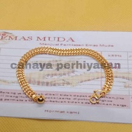 emas mudah berlapis kadar rendah 700 gelang holo simple cantik berat 3 gram free surat nya