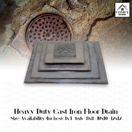 HEAVY DUTY Outdoor Indoor Cast Iron Pundido Floor Drain Strainer 4x4 6x6 8x8 10x10 12x12 Inches