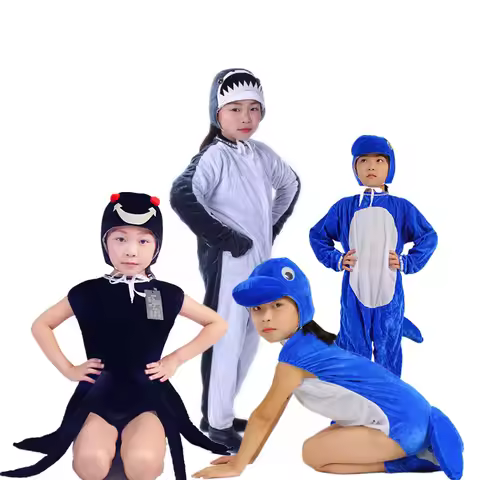 Ocean Animal Dolphin Shark Octopus Costume Dance Drama Performance Suit Cosplay Props Suit