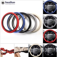 HUAIHAO Universal Durable Elastic Wheel Steering Stitch Car Steering Wheel Cover H6T6