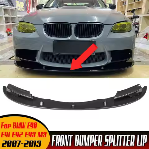 4pcs E90 Car Front Bumper Splitter Diffuser Lip Protector Spoiler Deflector Lips Guard For BMW E90 E