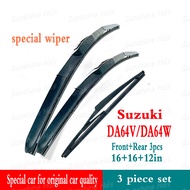 Suzuki DA64V/DA64W front and rear wiper blades (16+16+12in 3-piece set) high quality DA64V/DA64W win