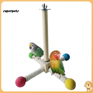 <COD> Rotating Bearing Birds Perch Birds Stand Perch 360 Degree Rotating Wooden Parrot Perch Toy for