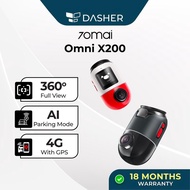 70mai Omni X200 360° Dashcam [4G GPS AI Parking Surveillance] Automotive Car