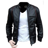 Men's Leather Jacket, Motorcycle Leather Jacket, Men's Synthetic Leather Jacket