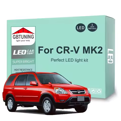 9Pcs Cars Accessories For Honda CRV CR-V MK2 II 2002 2003 2004 2005 2006 Canbus Dome​ License Plate 