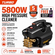 ⚡TURBO 5800W⚡ Mesin Basuh Kereta High Pressure Water Jet Portable Car Washer 220V Jet Cleaner