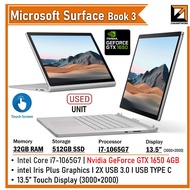 Microsoft Surface Book 1 / BOOK 2 (1 YEAR WARRANTY T&C)Core i5/i7 (6th/7th GEN 2in1 Laptop 13.5"/15"