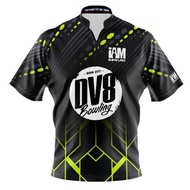 DV8 DS Bowling Jersey - Design 1532-DV8 3D Zip Collar Bowling Shirt DIY Name