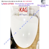 [HCM]Nắp đậy cho bồn cầu 1 khối Linax C909-C900-C918  nắp rơi êm bồn cầu khối Linax-CF909 giá tốt ch