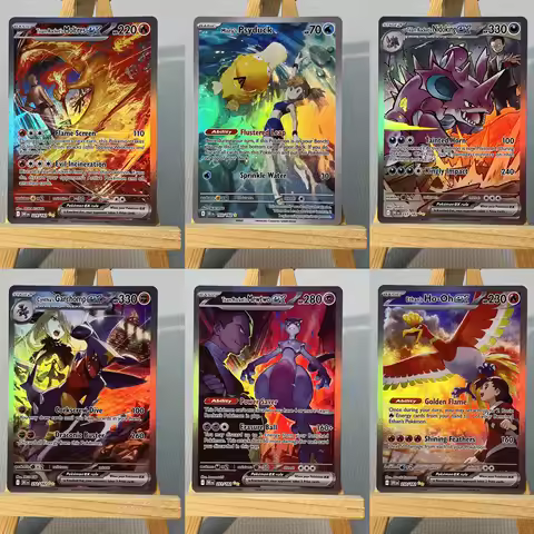 DRI PTCG4-001 Tcg proxy PKM Cards Misty's Psyduck Cynthia's Garchomp Rare Collection Battle Toys Gif
