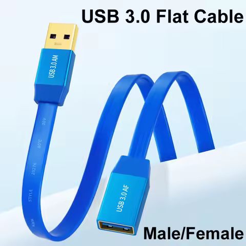 0.6M 1M 2MUSB 3.0 Extension Flat Data Cord Male Female Cable 5 Gbps for PC Smart TV Xbox One SSD pri