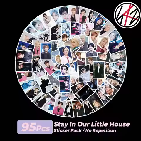 Spot 95PCS NEW KPOP Stray Kids 6TH FANMEETING stickers STAY in Our Little House DO IT Gift Luggage P