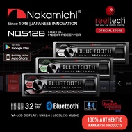 Nakamichi NQ512B - USB FM Radio Bluetooth Aux-In EQ LossLess Music | CAR SINGLE DIN PLAYER | Car player | player kereta