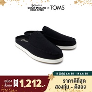 TOMS รองเท้าลำลองผู้ชาย สลิปออน รุ่น Alonso Mule Black Heritage Canvas (CE) รองเท้าลิขสิทธิ์แท้