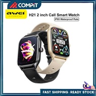 Awei H21 Full Screen Sport Smart Watch Bt Call Heart Rate Blood Pressure Monitor Waterproof Android ECG PPG Smartwatch