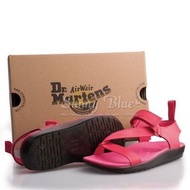 全新Dr.Martens BALFOUR-Z字織帶輕量化牛皮涼鞋童鞋-螢光粉紅 芭比桃紅