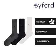 Byford (3 Pcs) Stokin | Byford Micro Poly Spandex Sports Terry Full Length Socks - BSF1041T