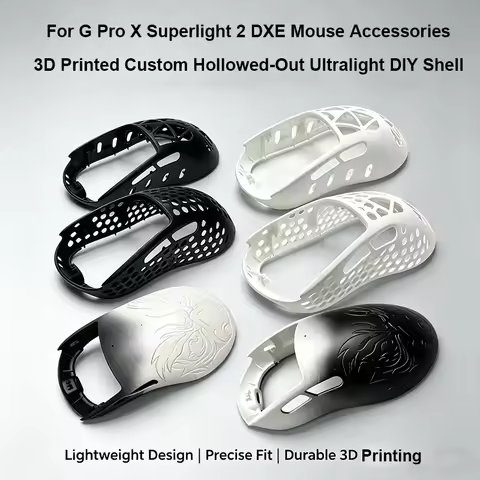 Custom 3D Printed Ultralight Hollow-Out Gaming Mouse Shell for G Pro X Superlight2 DEX Mouse Lightwe