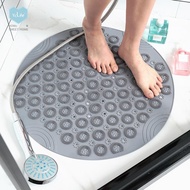 *【YC LIFE】New environmental protection PVC round bathroom anti-skid floor mats home toilet shower room suction cup hydrophobic massage foot pad