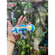 Wool volleyball keychain