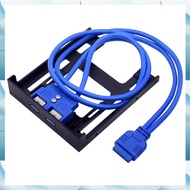 [G V W E] 2 Ports USB 3.0 Front Panel Floppy Disk Bay 20 Pin USB3.0 Hub Expansion Cable Adapter Plas