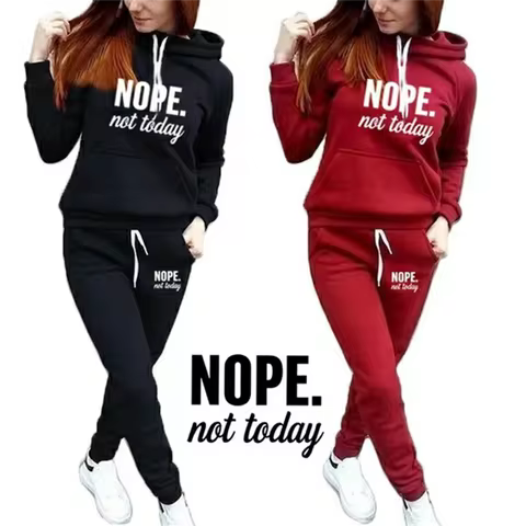 Women's sportswear sportswear jogging clothes ladies casual hooded sportswear suit clothes hoodie + 