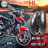 Tayar Maxxis Beneli R18i Standard Size Tayar 80/80-17 & 120/70-17 Diamond & Victra S98