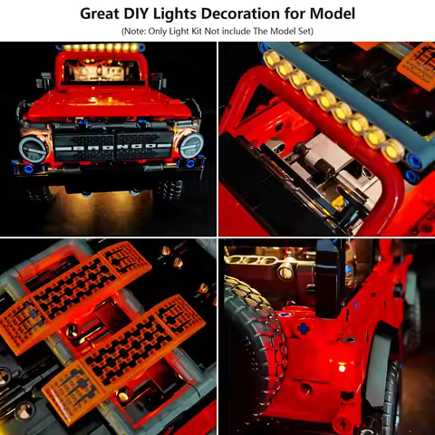 BRIXSPARK LED Lighting Kit for Lego 42213, USB DIY Light Set For Racing Car MOC Building Blocks, Bri