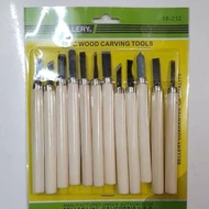 SELLERY Wood Carving Tools Set 12 Lino Cut Tools Cukil Kayu Pahat Ukir